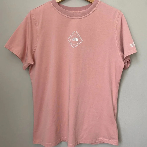 NWOT The North Face Womens Large Himalayan Bottle Short Sleeve Pink Logo T-Shirt - Picture 4 of 16